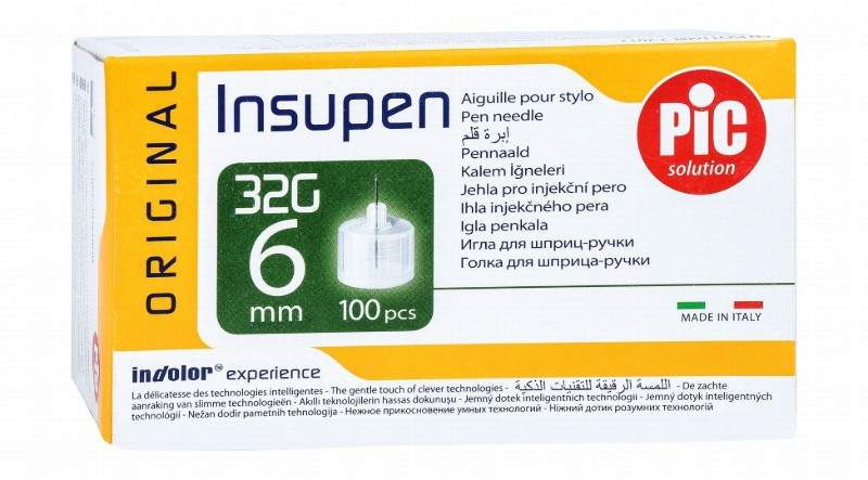 Pic Solution Insupen Original 6mm 32G Insulin Pen Needles