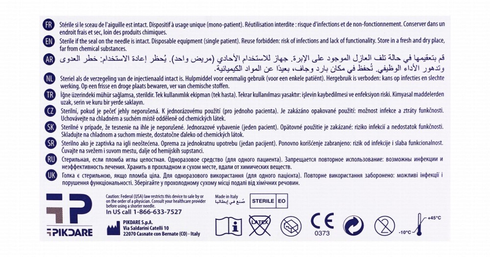 Pic Solution Insupen Original Sterile 5mm 31G Insulin Pen Needles - latex free