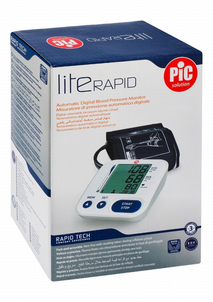 Pic Solution Lite Rapid Automatic Digital Blood Pressure Monitor