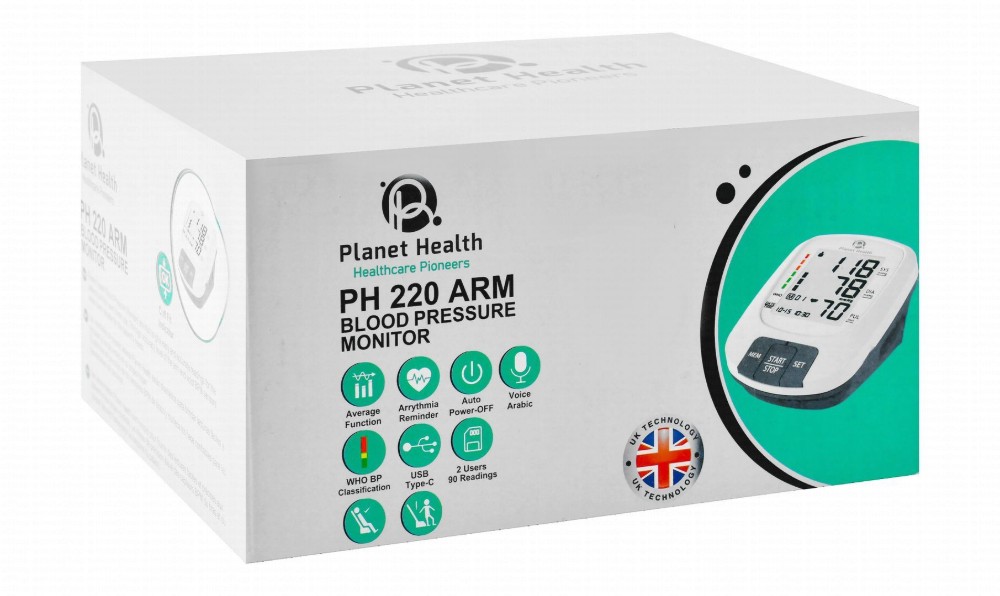 Planet Health Arm Blood Pressure Monitor - White, PH 220