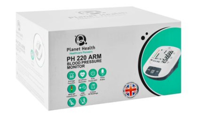 Planet Health Arm Blood Pressure Monitor - White, PH 220