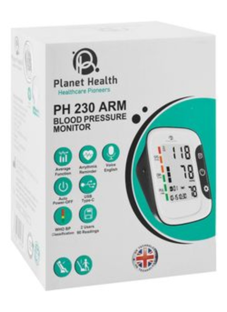 Planet Health Arm Blood Pressure Monitor - White, PH 230