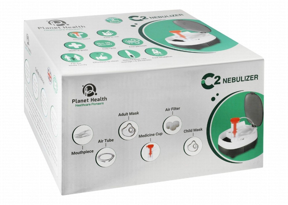 Planet Health C2 Nebulizer - White & Black