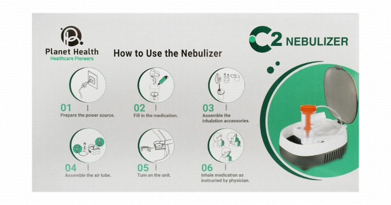 Planet Health C2 Nebulizer - White & Black