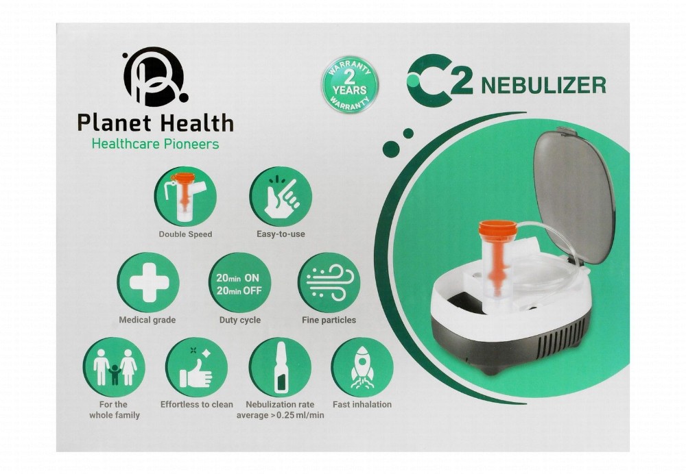 Planet Health C2 Nebulizer - White & Black