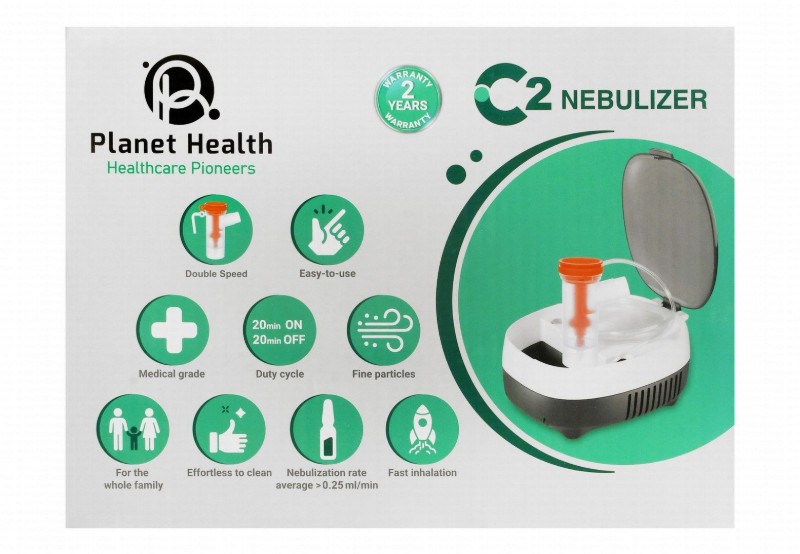 Planet Health C2 Nebulizer - White & Black