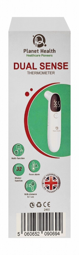 Planet Health Dual Sense Forehead Thermometer - White