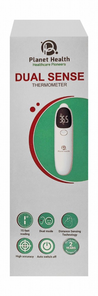 Planet Health Dual Sense Forehead Thermometer - White