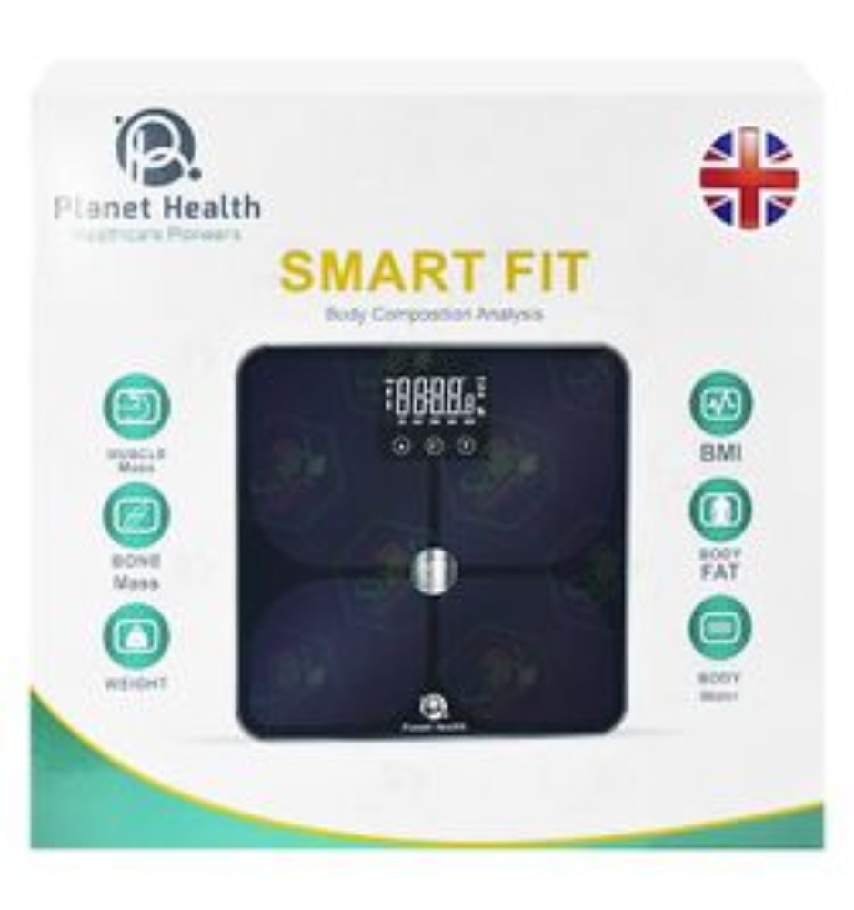Planet Health Smart Fit Black Body Composition Analysis Weight Scale