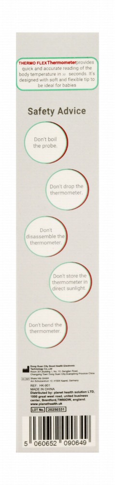 Planet Health Thermo Flex Waterproof White Digital Thermometer