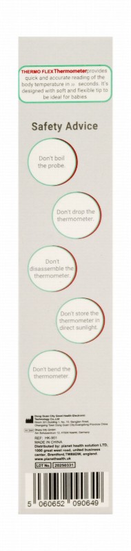 Planet Health Thermo Flex Waterproof White Digital Thermometer