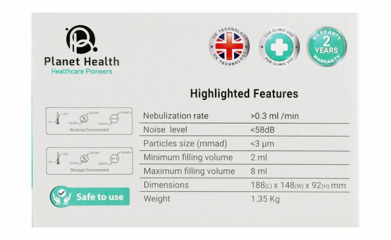 Planet Health Wheeze Nebulizer - White