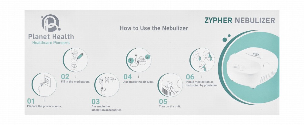 Planet Health Zypher Nebulizer - White