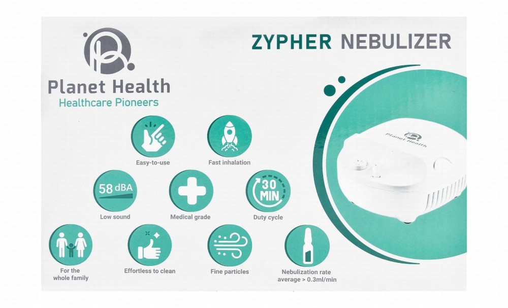 Planet Health Zypher Nebulizer - White