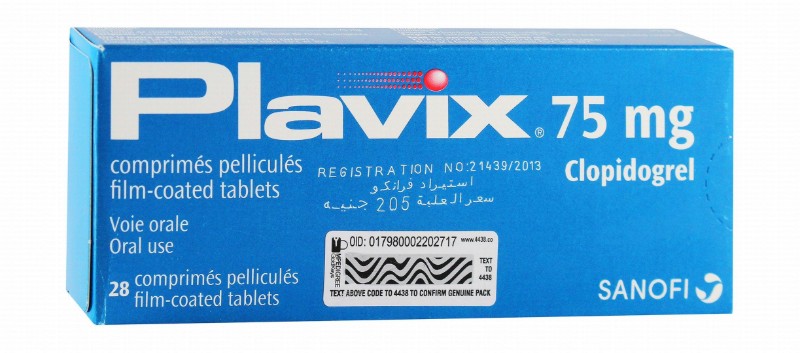 Plavix 75mg Clopidogrel Anti-Thrombotic Medication