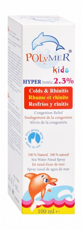 Polymer Kids Hypertonic Sea Water Nasal Spray for Colds & Rhinitis