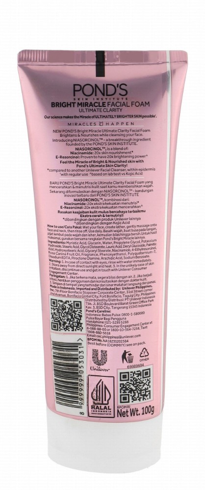 Pond's Bright Miracle Niasorcinol Brightening Facial Foam