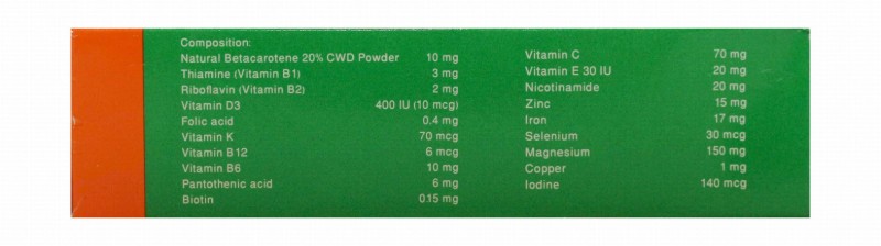 Pregnacare Supplement with Vitamins & Minerals - gluten free, preservatives free, vegetarian