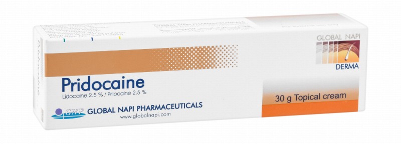 Pridocaine 2.5% Lidocaine & 2.5% Prilocaine Topical Cream