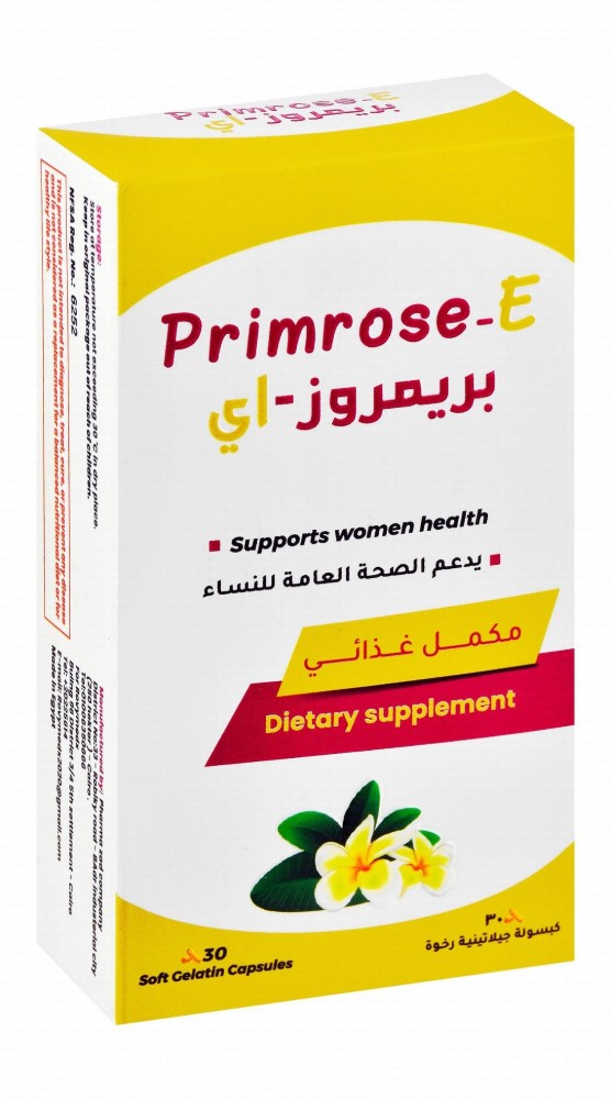 Primrose-E 1000mg Primrose Oil Women's Health Support Supplement with Vitamin E