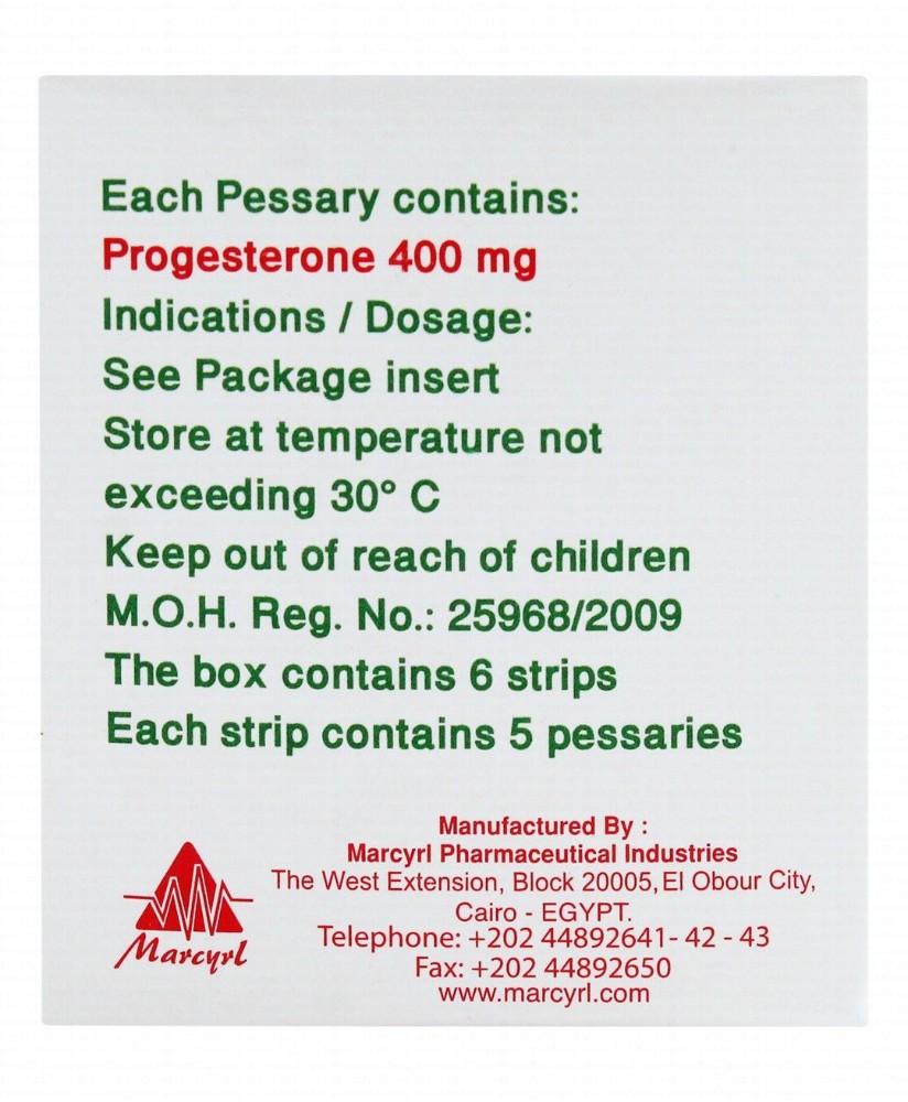 Prontogest 400mg Progesterone Pessaries for Vaginal & Rectal Use