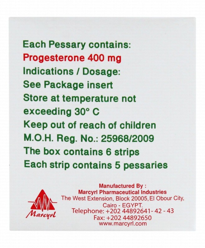 Prontogest 400mg Progesterone Pessaries for Vaginal & Rectal Use