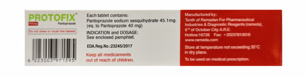 Protofix 40mg Pantoprazole for Acid Related Disorders
