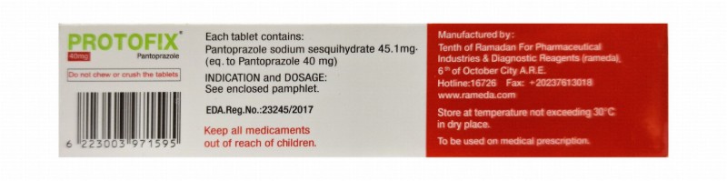 Protofix 40mg Pantoprazole for Acid Related Disorders