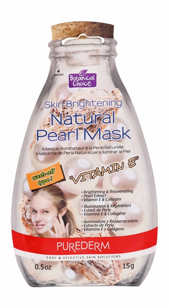 Purederm Botanical Choice Natural Skin Brightening Pearl Mask with Pearl Extracts