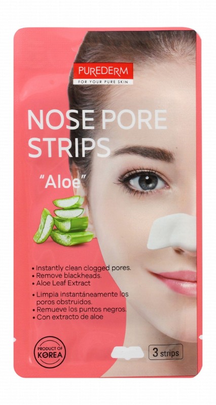 Purederm Pore Cleansing & Anti-Blackheads Nose Strips with Aloe Leaf Extract