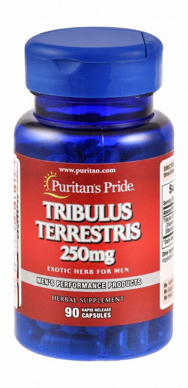 Puritan's Pride 250mg Tribulus Terrestris Men's Herbal Supplement - gluten free, soy free, wheat free