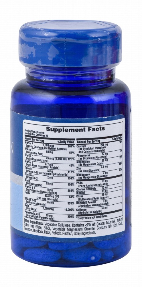 Puritan's Pride 3000mcg Biotin Hair, Skin & Nails Support Supplement - lactose free, sugar free, gluten free