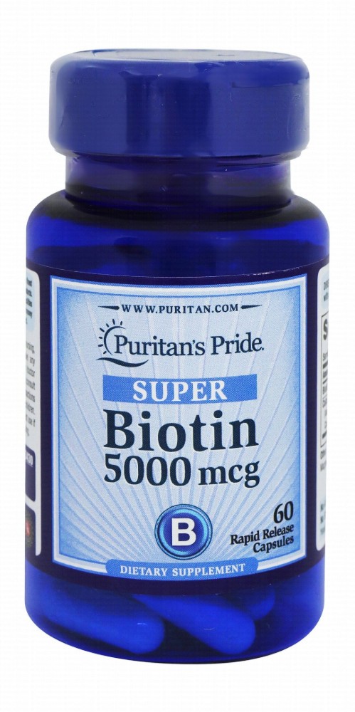 Puritan's Pride 5000mcg Biotin Supplement - gluten free, sugar free, lactose free
