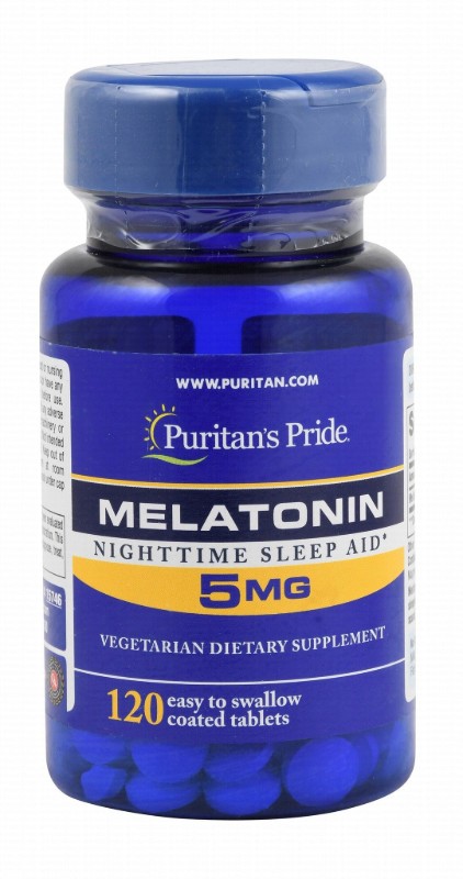 Puritan's Pride 5mg Melatonin Sleep Support Supplement - vegetarian, artificial colors free, gluten free