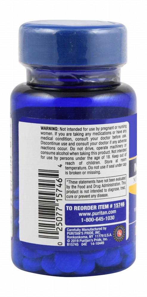 Puritan's Pride 5mg Melatonin Sleep Support Supplement - vegetarian, artificial colors free, gluten free