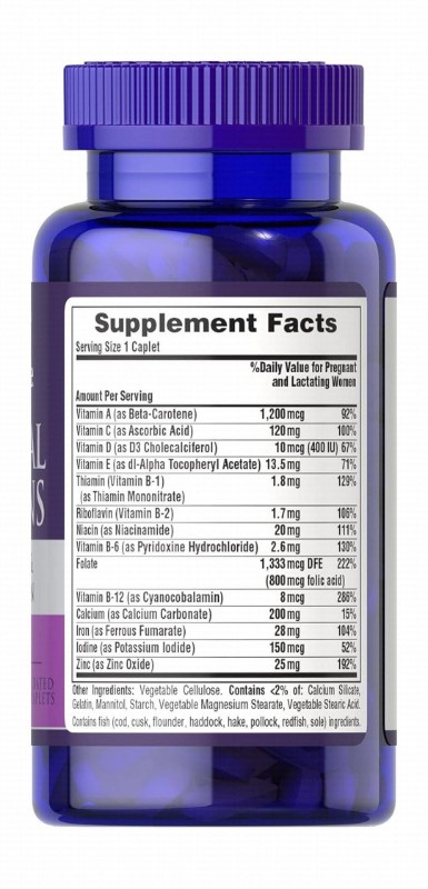 Puritan's Pride Prenatal Vitamin Supplement for Pregnant & Lactating Women