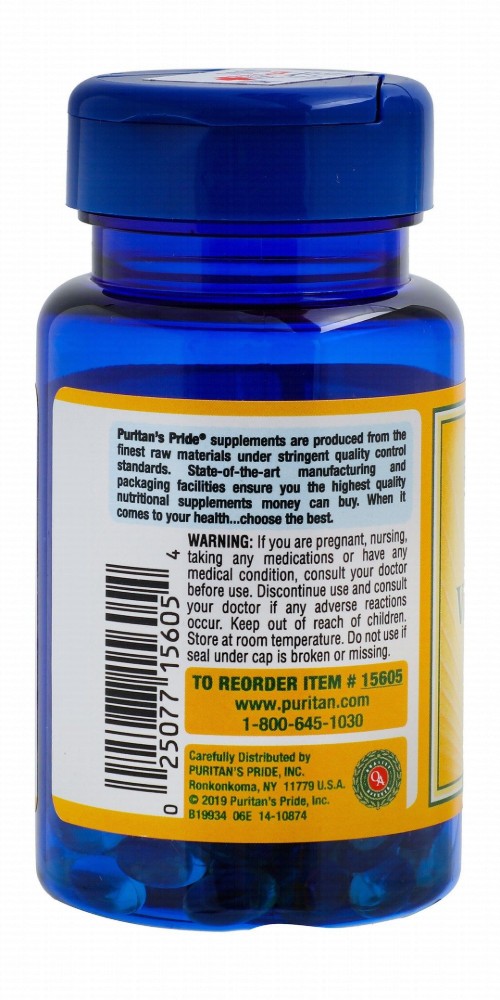 Puritan's Pride Sunvite 25mcg Vitamin D3 Supplement - preservatives free, gluten free, lactose free