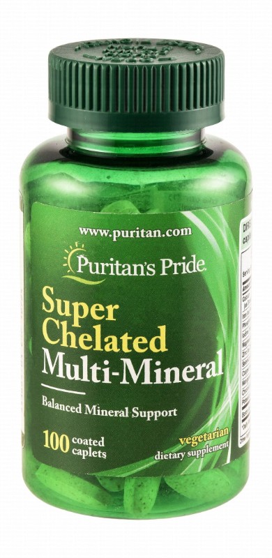 Puritan's Pride Super Chelated Multi-Mineral Supplement - vegetarian, gluten free, soy free