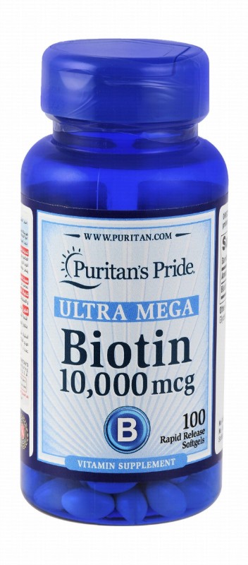 Puritan's Pride Ultra Mega 10,000mcg Biotin Supplement - gluten free, yeast free, sugar free