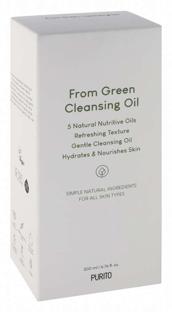 Purito From Green Refreshing, Hydrating & Nourishing Facial Oil Cleanser for All Skin Types - vegan