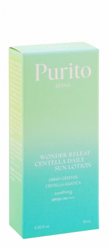 Purito Wonder Releaf Urban Defense Soothing Face Sun Lotion with Centella Asiatica Extract SPF50+ PA++++ - vegan, cruelty free, synthetic fragrance free