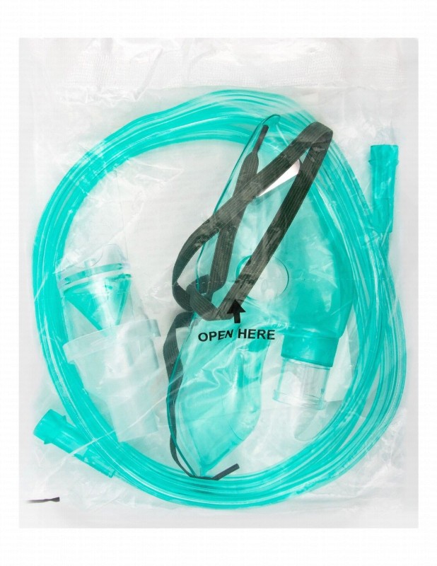 Q Medical Green Disposable Nebulizer Mask for Adults - latex free