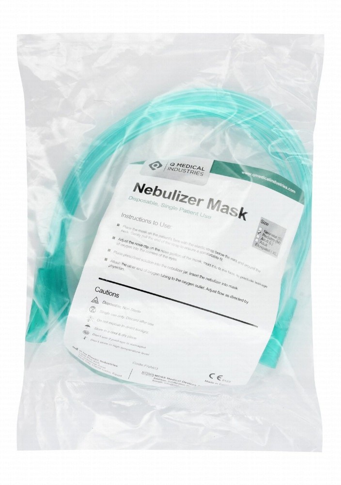 Q Medical Green Disposable Nebulizer Mask for Kids