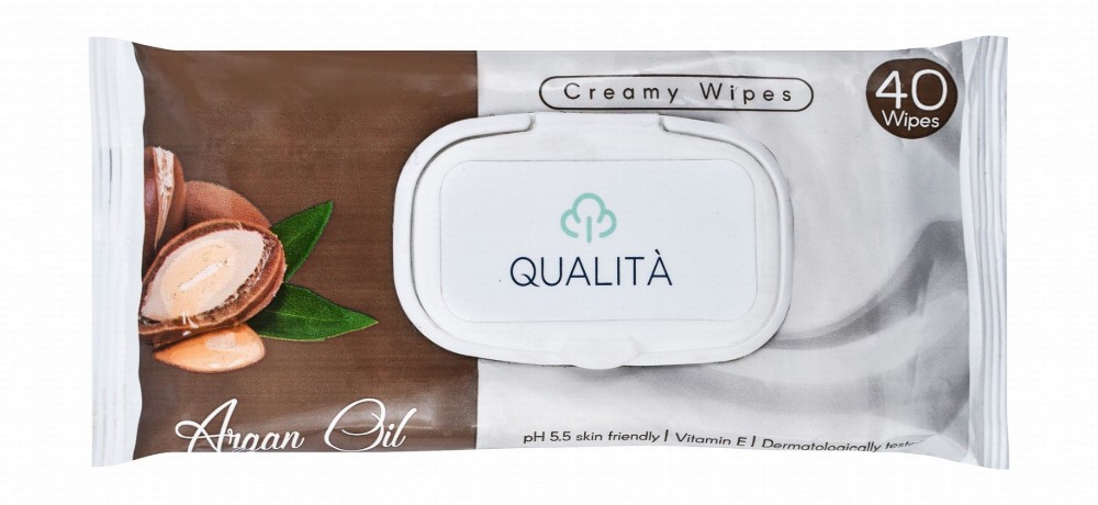 Qualita Wipes with Argan Oil - alcohol free