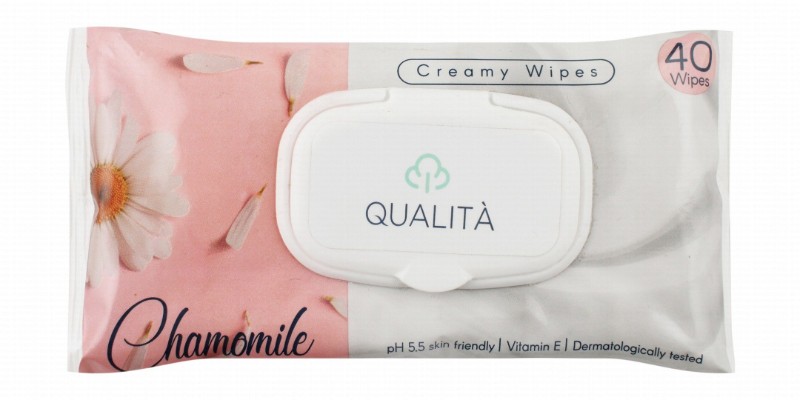 Qualita Wipes with Vitamin E & Chamomile Extract - alcohol free