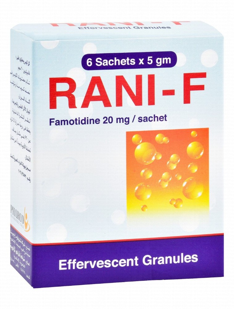 Rani-F 20mg Famotidine Effervescent Granules