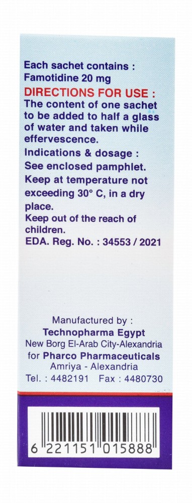 Rani-F 20mg Famotidine Effervescent Granules