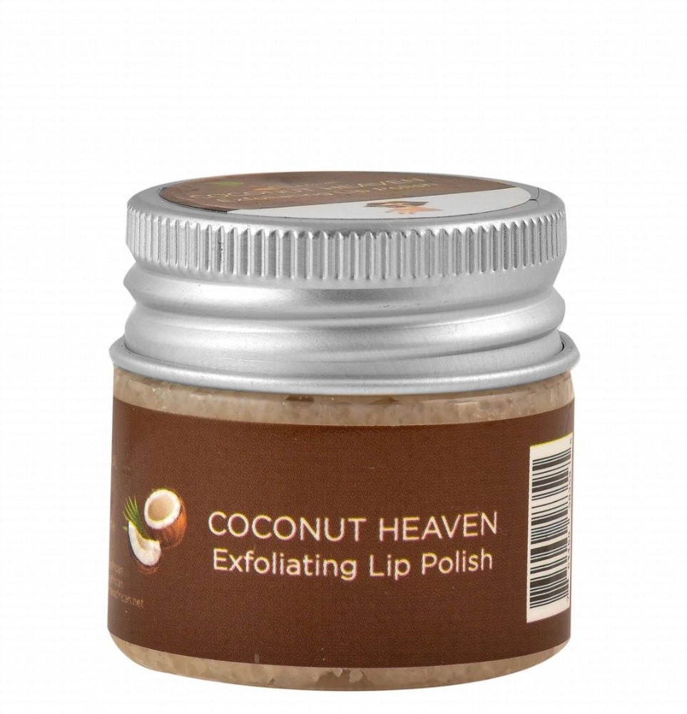 Raw African Exfoliating Lip Polish Coconut Heaven Flavor with Vitamin E & Coconut Oil