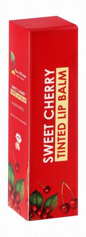 Raw African Tinted & Glossy Sweet Cherry Lip Balm - cruelty free