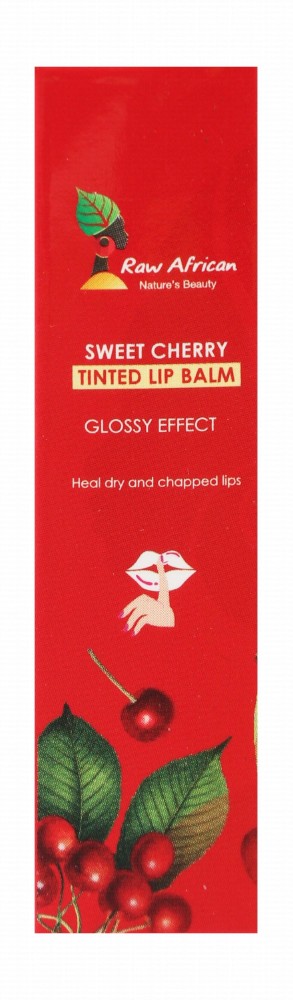 Raw African Tinted & Glossy Sweet Cherry Lip Balm - cruelty free